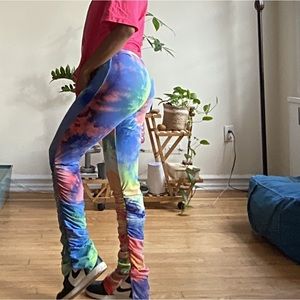 Tie Dye Neon slouch pants